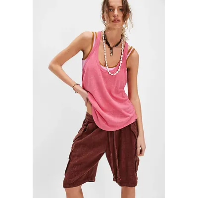 We The Free Oceanside Tank Top at Free People in Honeysuckle, Size: Medium