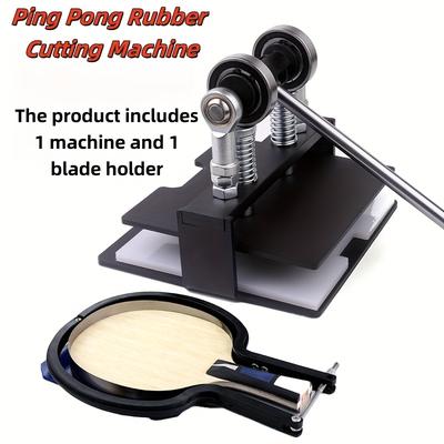 TEMU 1x Durable Iron Manual Table Tennis Racket Grip Cutter - Trimming Tool, Black With Adjustable Depth Control For Perfect Pong Paddle Grip Cutting Image