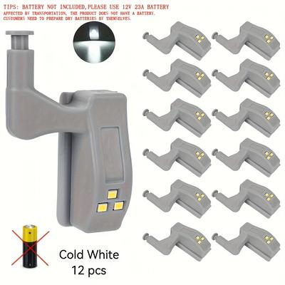 TEMU Hotu 12pcs Under Cabinet Lights, Led Lights, Multi-pack Under Cabinet Lights, Motion Sensor Lights For Kitchen, Closet, Bedroom And Living Room,a23 Battery Operated, Ships Without Batteries Image