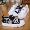 Children's Cute Cartoon Canvas Shoes Girls' Flat Bottomed Casual Sports Shoes Students Lightweight