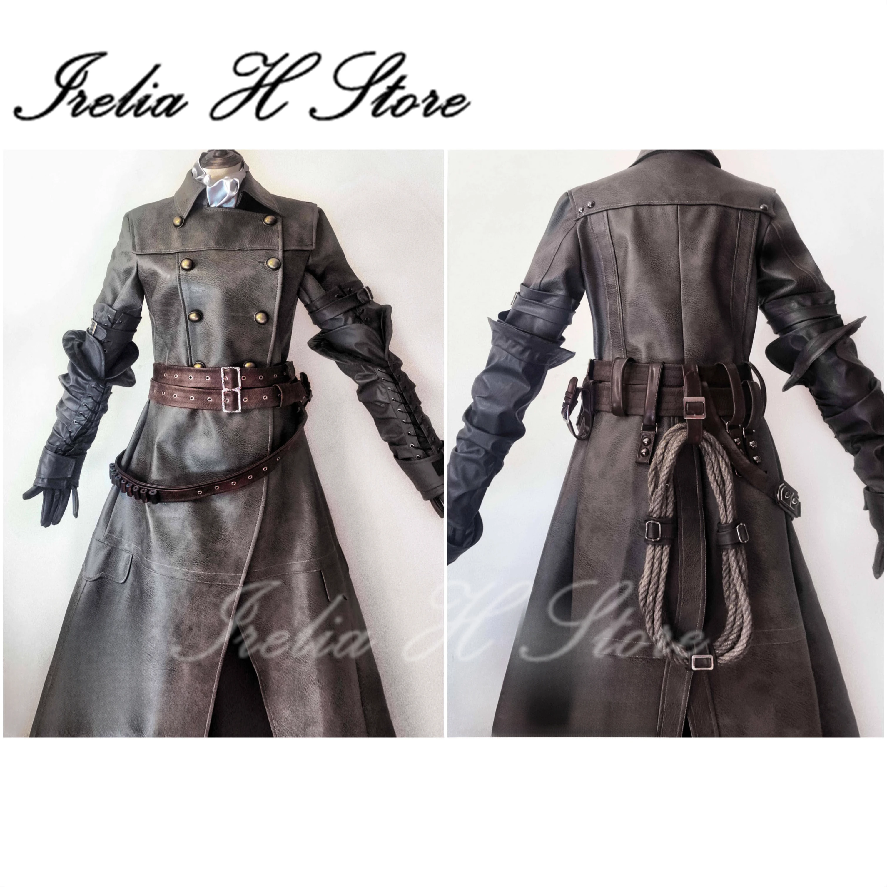 Irelia H Store Bloodborne Gecco Cosplay-Kostüm für Männer, Jäger-Outfit, maßgeschneidert Image