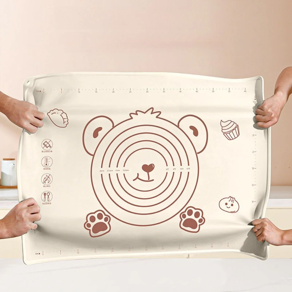 70 x 50 cm große Silikon-Backmatte, antihaftbeschichtet, Teig-Rollunterlage, wiederverwendbares Küchenwerkzeug für Pizza, Brot, Kekse, Herstellungsmatte Image