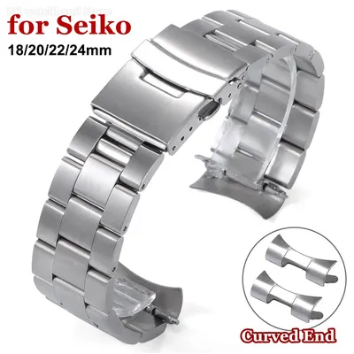 Massives Edelstahl-Uhrenarmband für Seiko 5 SKX009/007 für Jubilee-Uhrenarmbänder mit gebogenem Image