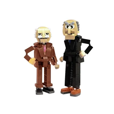Muppet Cartoon Charaktere Bausteine Lustige Bühne Szene Muppet TV Show Statlerd Waldorfy Figuren Image