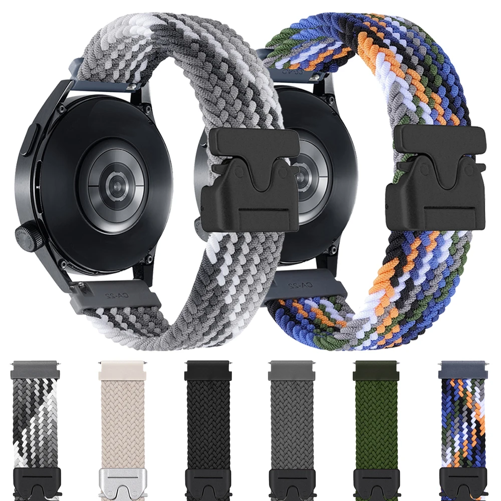 Nylon 20 mm 22 mm Armband für Garmin Vivoactive 5 4 Band für Garmin Venu 3 Forerunner 265 255 165 Musik geflochtenes weiches Sportarmband Image