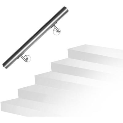 Swanew - Edelstahl Handlauf 50 - 200 cm Treppengeländer Innen &Außen Geländer Wandhandlauf für Image