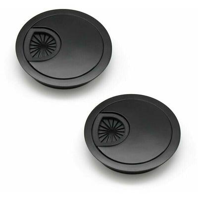Kabelkanal 60 mm Lochabdeckung für Schreibtische und Werkbänke Farbe: Schwarz Material: Image