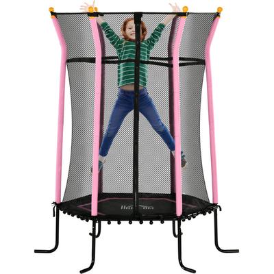 Homcom - Kinder Trampolin Ø163,5 cm, Indoor Trampolin mit Sicherheitsnetz Randabdeckung Gummiseil, Image