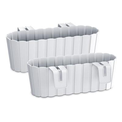 Prosperplast Blumenkasten BOARDEE HOOK Weiß 38,3 cm Image