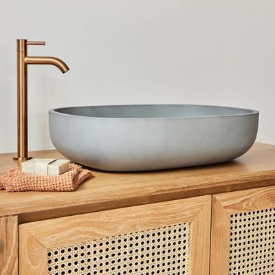 Berah Getah - Betonbecken grau oval 50 cm Image