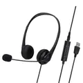 Cuffie per computer cablate USB da 3,5 mm con microfono Cuffie da gioco con cancellazione del rumore Auricolari stereo cablati per ufficio per PC portatile