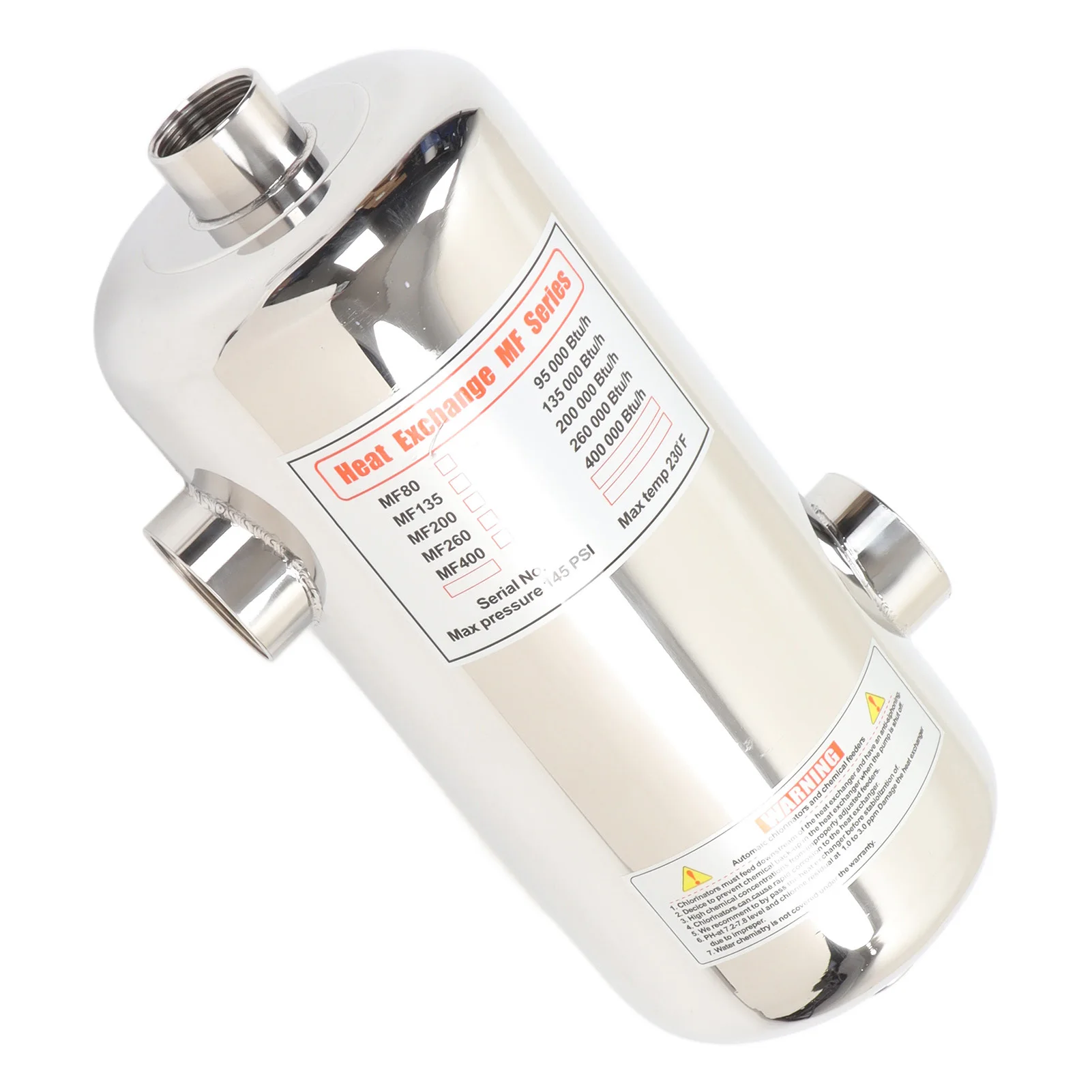 Échangeur de chaleur de piscine 40KW chauffe-eau de piscine en acier inoxydable pour Spa chauffage de piscine solaire chauffage de piscine
