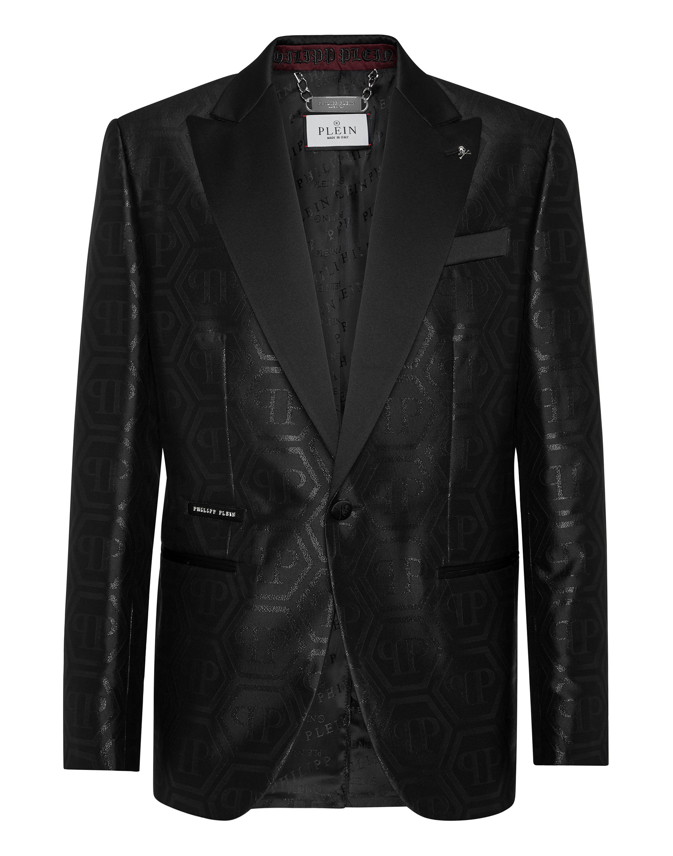 Einknopf-Blazer Slim Fit Monogram Image