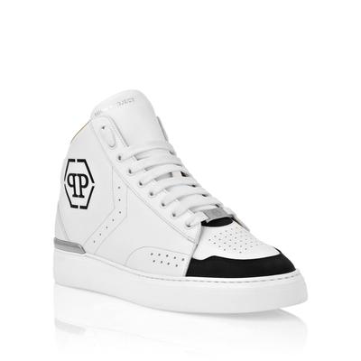 Leather Mid-Top Sneakers Hexagon Image