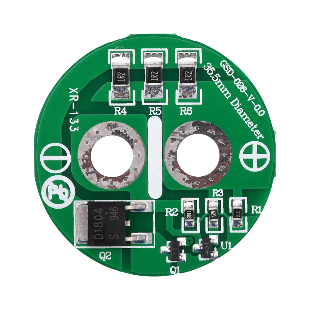 35,5 mm 500F Super-Farad-Kondensator-Erweiterungsplatine DC 2,5 V-2,7 V 8 mΩ Kondensator-Schaltungsschutzmodul Elektronische symmetrische Platine Image