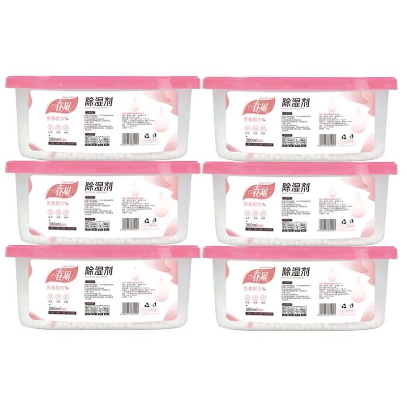 6 Boxen Kleiderschrank-Feuchtigkeitsabsorber, wiederverwendbar, feuchtigkeitsbeständig, Entfeuchtungsbox für Kleiderschrank, Schrank, Waschräume