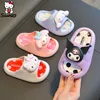 Kawaii Sanrio Hausschuhe Hello Kitty Cinnamoroll Sommerschuhe Strandsandalen Kuromi Flip Flops