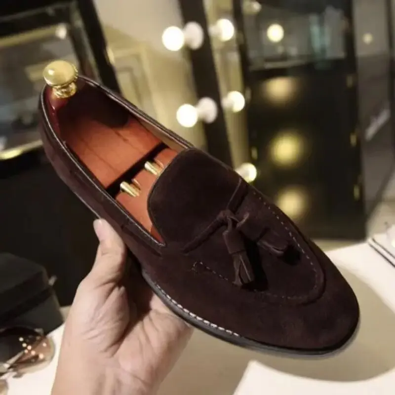 Modische Herren-Quastenschuhe, luxuriös, bequem, modisch, vielseitig, kleine Lederschuhe, Herren-Business-Schuhe in den Größen 38–48