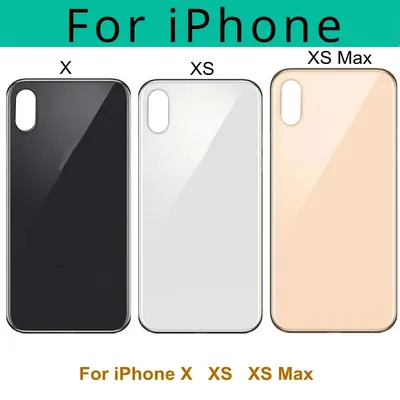 Glas-Batterieabdeckung mit großem Loch für iPhone X XS XS MAX, hintere Türgehäuse, hintere Glasabdeckung mit Kleber für iPhone X