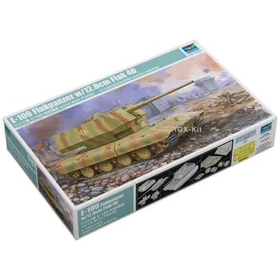 Trumpeter 09585 1/35 Deutscher E100 E-100 Flakpanzer mit 12,8 cm Flak 40 Image