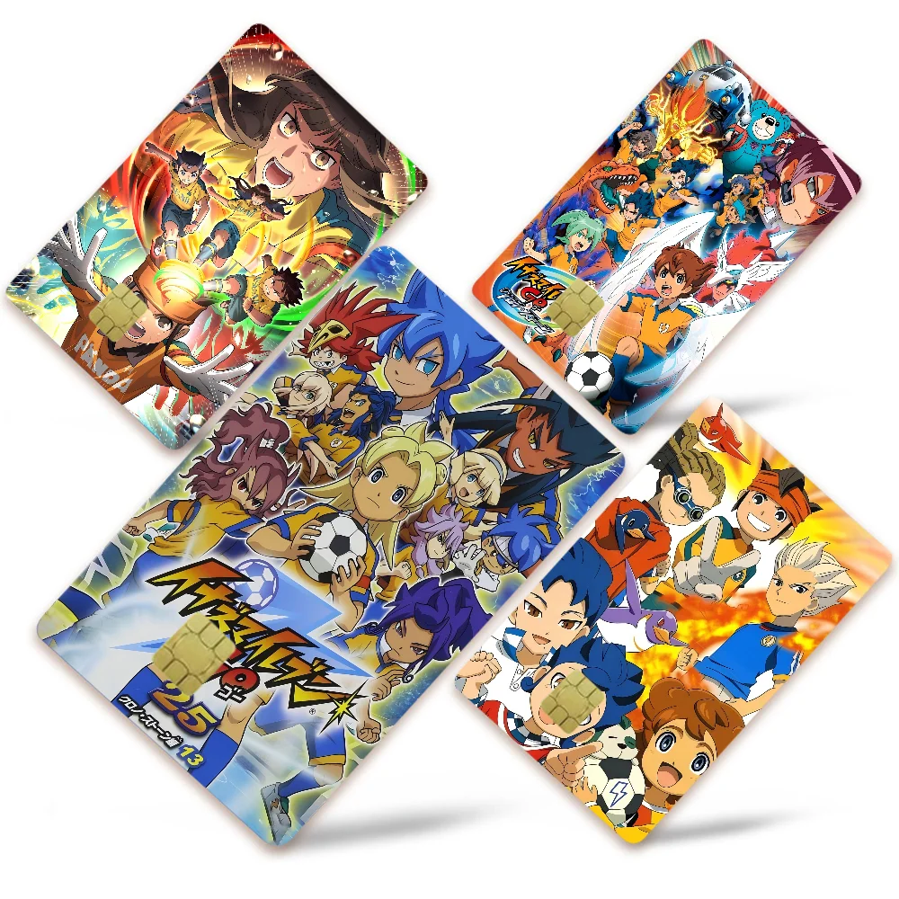 Inazuma Eleven Poker Aufkleber Film Klebeband Haut für Kreditkarte Debitkarte Cartoon wasserdichte Aufkleber kleiner Chip Image