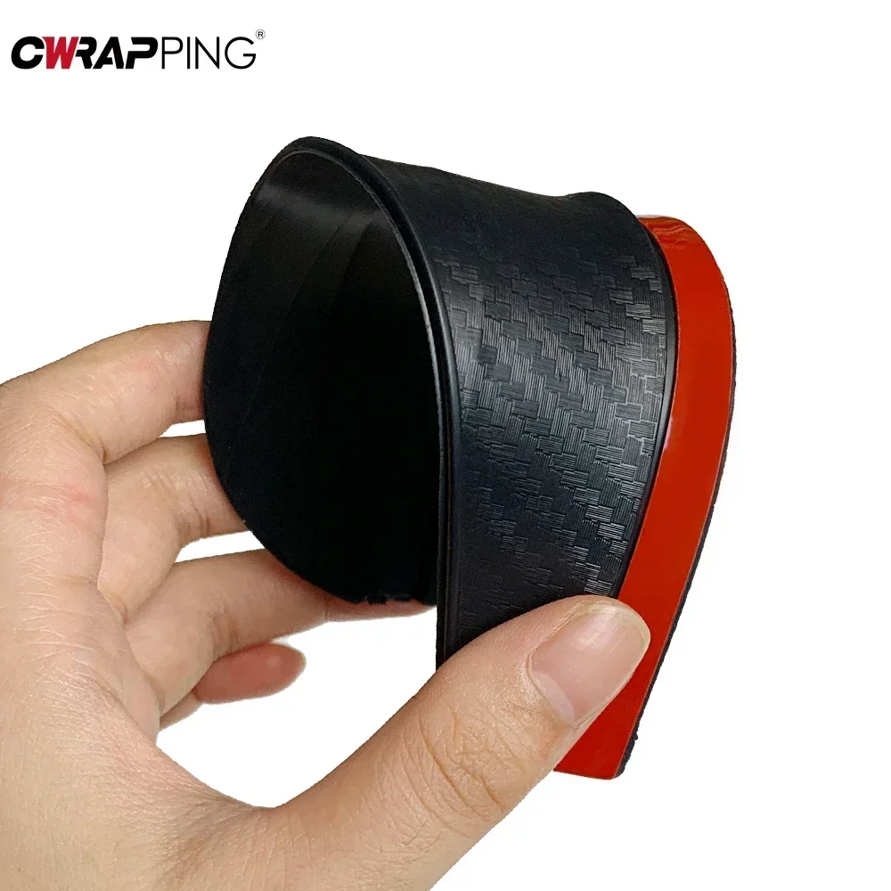 4Pcs Auto Rückspiegel Regen Augenbraue Carbon Faser Muster Auto Universal Regen Schild Regen Schild Umkehr Spiegel Regen Schild Image