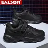 Modische schwarze Wanderschuhe für Kinder, atmungsaktive Sommer-Sport-Tennisschuhe für Jungen,