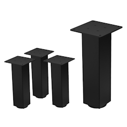ML-Design 4er Set Tischbeine Möbelbeine höhenverstellbar Möbelfuß Tischfuß Stahl 80x80 mm Image