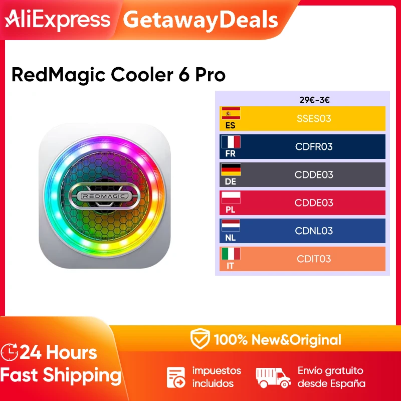 Neues RedMagic Cooler 6 Pro Gaming-Telefon 30 W RGB AI Echtzeit-Temperaturregelung Benutzerdefinierter TEC-Kühlchip Graphen-Kühlkörper