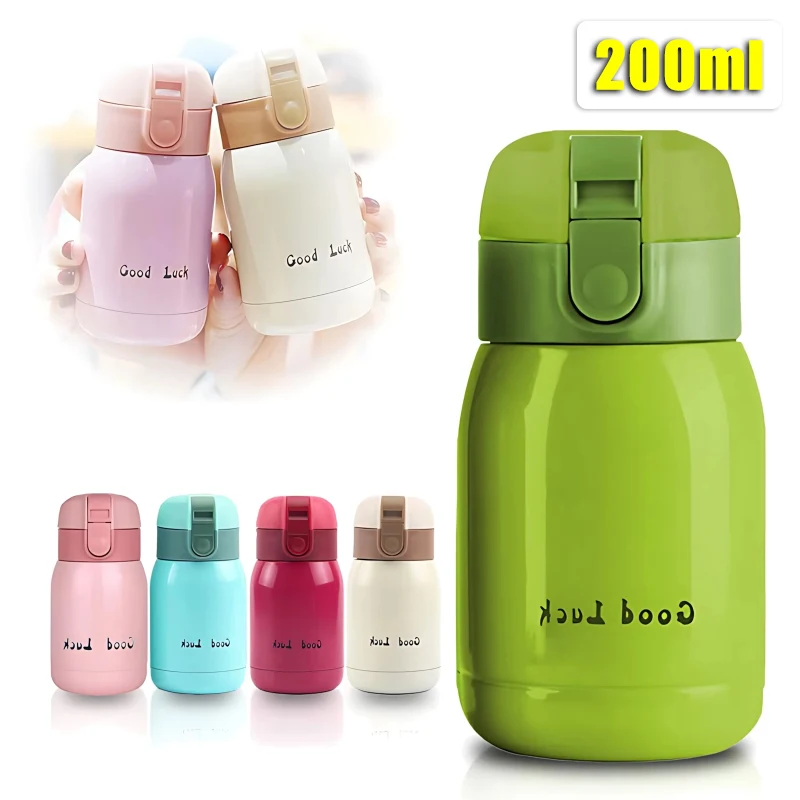 200 ml Isolierung Tasse Student Dame Mini Edelstahl Isolierung Tasse Nette Koreanische Candy Farbe Wasser Tasse Tragbare Einfache Image