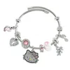 Sanrio Hello Kitty Cartoon-Anhänger-Armband, verstellbare Größe, heißer Verkauf, rosa Mädchen-Stil,