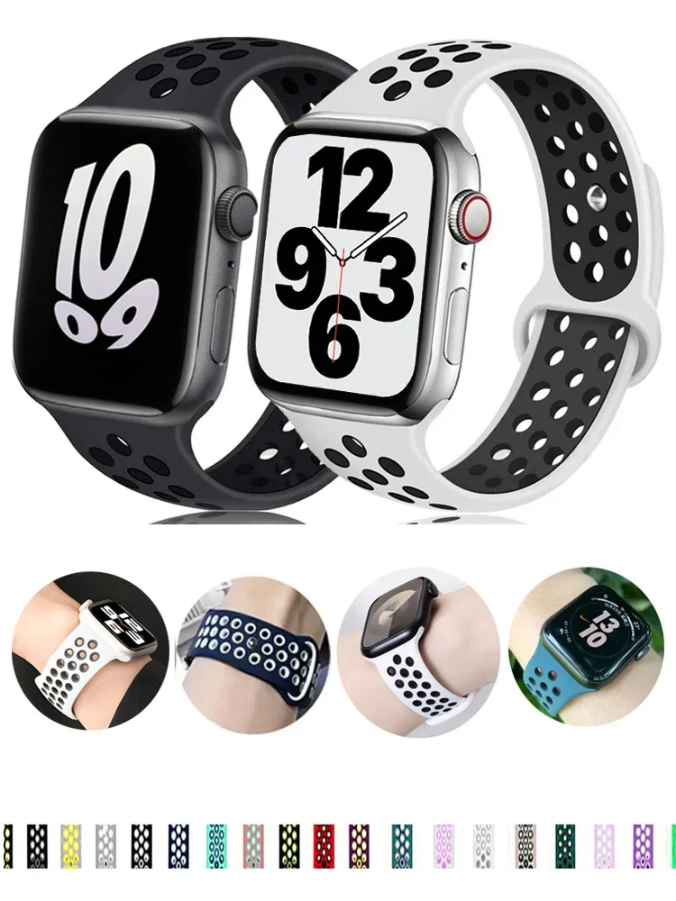 Silikon-Sportarmbänder für Apple Watch 10 Band 46 mm 42 mm 45 mm 44 mm Ultra 49 mm 40 41 mm Pride-Armband iWatch Serie 8 7 6 4 5 9 SE Image