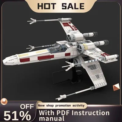 New 2738Pcs Famous Star Battle 75355 Movie Moc X Wing Starfighter Model Diy Creative Ideas Kid Toy Image