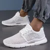 Neue weiße Mesh-Schuhe für Herren, atmungsaktiv, Sommer, leicht, Wandern, bequeme Freizeitschuhe,