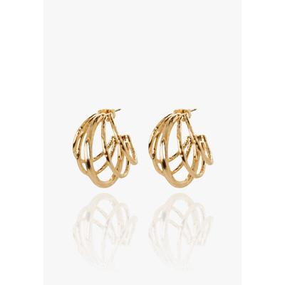 Plus Size Women's Textured Mini Dora Earrings by RAD + RAE in Gold (Size OS)