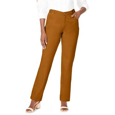 Plus Size Women's Classic Cotton Denim Straight-Leg Jean by Jessica London in Clove (Size 18) 100% Cotton