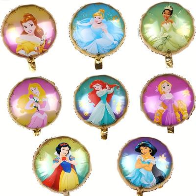 TEMU Authorized; 8pcs Princess Aluminum Balloon, , Jasmine Princess, Princess, Party Decoration Balloons Image
