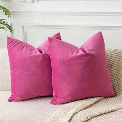 TEMU 2pcs Dutch Velvet Plain Color Pillowcase, Essential For Home Decoration, Super Soft And Comfortable, And Beautiful Image