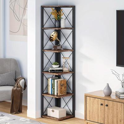 TEMU 5-tier Corner Shelf, Bookshelf Storage Bookcase For Living Room, Corner Display Rack Plant Shelf For Home Kitchen Small Space, Deck Boxes Image