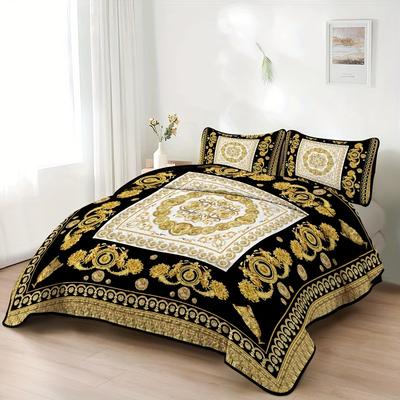 TEMU Quilt Set(1 Quilt +1/2 Pillowcases,without Fillers)soft,lightweight,and Cozy Bedspread Coverlet Set,hypoallergenic Home Decor Master Bedroom, ,vacation Home, Twin/full/queen/king Size For All Image