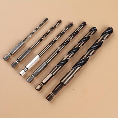 TEMU High Cobalt Twist Drill Bit Set, Hex Shank For Metal, Wood, Plastic, Hss Cobalt Alloy, Hexagonal Handle, Cobalt Coating, High Hardness, Multi-piece Kit Image