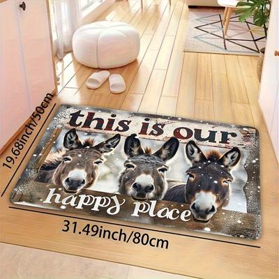 TEMU 1pc/8mm Room Mat Laundry Room Mat Bathroom Mat Kitchen Mat Living Room Mat Bedroom Mat Indoor Door Mat Machine Washable Entrance Mat Decorative Mat Indoor Mat Kitchen Floor Image