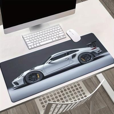 TEMU 1pc Car Pattern Hd Printed Xxl Mousepad - Multi-functional Desk Mat For Gaming, Office & Pc Use, Rubber Base, Perfect Gift For Family & Image