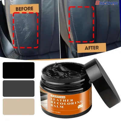Car Leather Vinyl Repair Kit Leather Paint Cleaner for Auto Seat Sofa Leather Repair Coats Holes Scratch Cracks No Heat Liquid