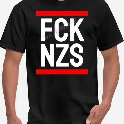 TEMU 29004 Funny Men Short Sleeve T-shirt Black Tt4 Image