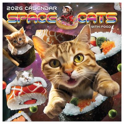 2026 Tf Publishing Humor & Comics Mini Monthly Wall Calendar, 7" X 7", Space Cats, January To December