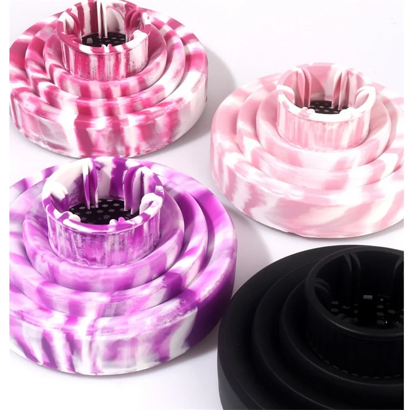 1PC Gradienten Faltbare Silikon Haartrockner Diffusor Abdeckung Temperatur Beständig Silica Friseur Lockiges Styling Haar Salon Werkzeug Image
