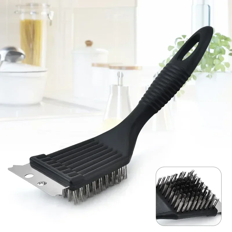 For Barbecue Grill Brush Steel Wire Bristles BBQ Cleaning Brushes Durable Cooking Tool Outdoor Home BBQ Gas Kit Accessories Image