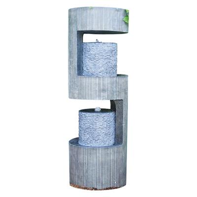 Granimex - Kaito Polystone Wassersäule mit Pumpe und LED-Beleuchtung Wasserspiel 120x41x41 cm Image