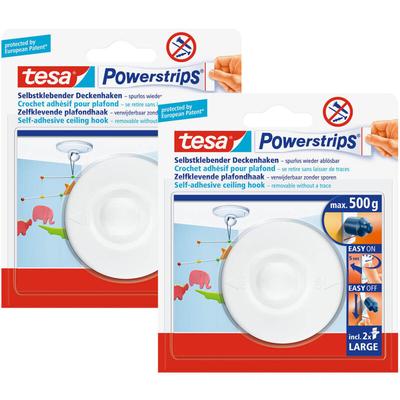 Powerstrips Deckenhaken - Selbstklebender, drehbarer Haken in Weiß zum Aufhängen von Image